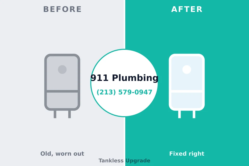 Before and after: plumbing repair Ludowici, GA